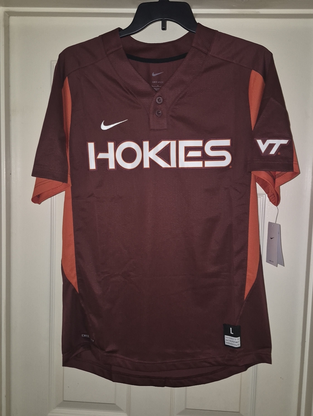 Nike Virginia Tech Hokies Baseball/Softball Jersey